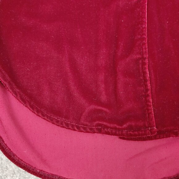 Armani Exchange AX Women's Shirt Size M Red Velvet Button Down Casual Stylish - Picture 4 of 7